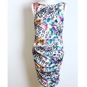 THALIA SODI Sleeveless Floral Animal Print Dress